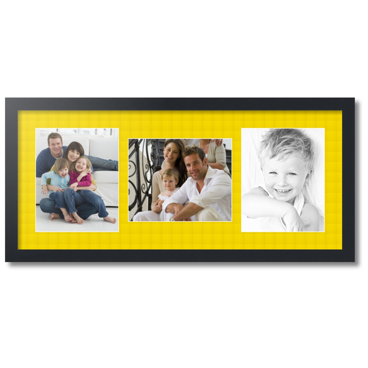 ArtToFrames Collage Photo Picture Frame with 3 - 8x10 inch Openings, Framed in Black with Over 62 Mat Color Options and Plexi Glass (CSM-3926-117)